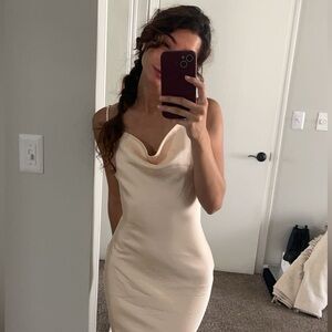 Cowl Neck Bridesmaid Dress